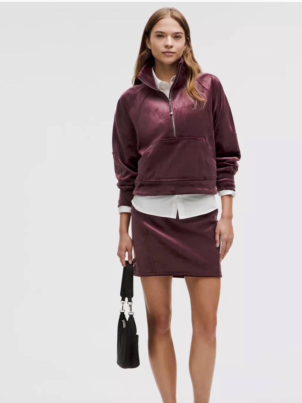 Lululemon Scuba Mid-Rise Mini Skirt Velvet (49) Garnet